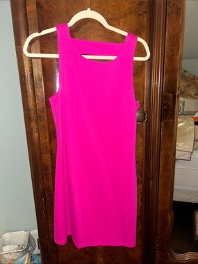 Amanda Uprichard Hot Pink Sleeveless Mini Shift Dress